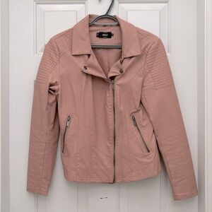 ONLY brand pink faux leather jacket size 38